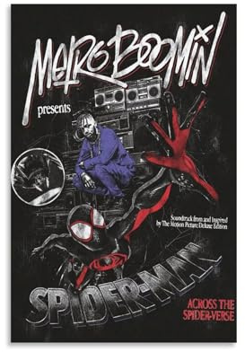 juaseehke Poster, Motiv: Metro Boomin Across The Spider-Verse, dekoratives Leinwandposter, ästhetischer Poster, Wandkunst, Dekor-Poster, 30 x 45 cm, ungerahmter Stil