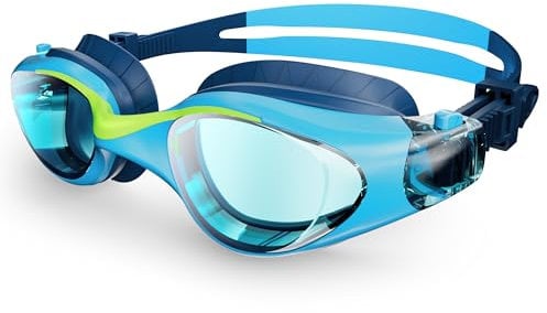 HIGAHY Lunettes de Natation Enfants - Lunettes de Piscine pour Garçon Fille 6 à 14 ans, avec Protection Anti-Buée et Anti UV Réglables Lunette Adolescents, idéales pour la Plongée et Piscine
