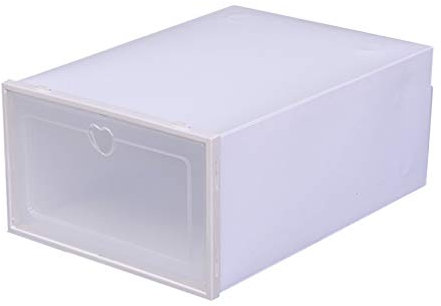 Stapelbare Schuhbox aus Karton mit 20 Schubladen und klarem Sichtfenster