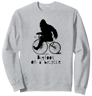 Lustiger Bigfoot auf einem Fahrrad Cute Biking Yeti Sweatshirt