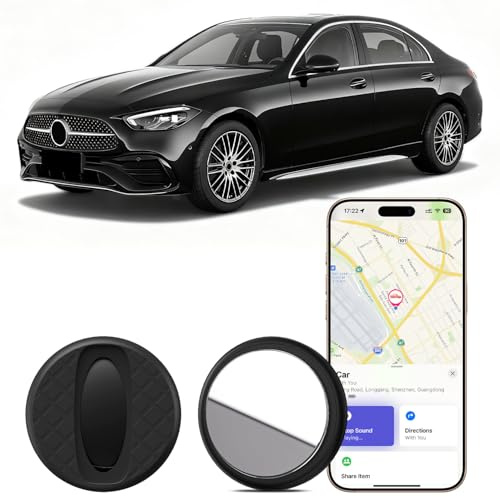 GPS-Tracker für Fahrzeuge Kompatibel mit der A-pple Find My(nur iOS), Globale Abdeckung Verstecktes GPS Tracker Auto,mit Magnetischer Silikon-Schutzhülle, Keine monatliche Gebühr oder Abonnement