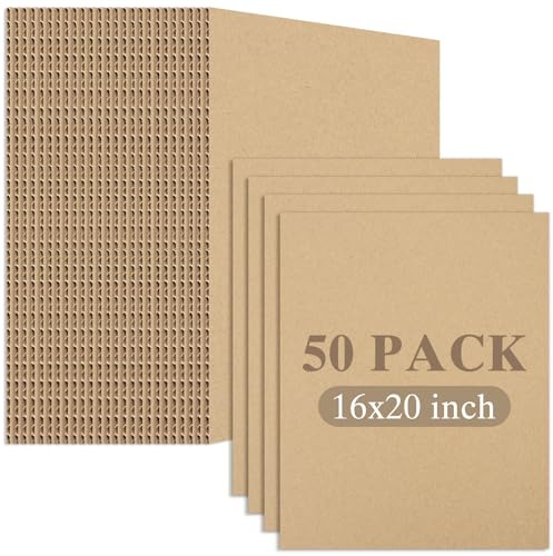 Golden State Art 50 Pack 16x20 Inch Corrugated Cardboard Sheets