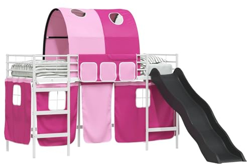 vidaXL Weiß und Rosa 75 x 190 cm, Kinderzimmer, modern, Bunte Farben, verspielte Deko, funktionale Möbel, sichere Materialien, kreativitätsfördernd