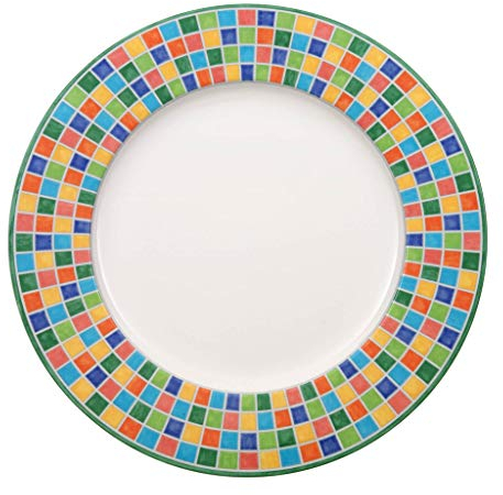 Villeroy & Boch Twist Alea Limone Dinner Plate, 30 cm, Premium Porcelain, White/Yellow