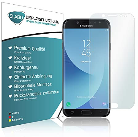 Slabo 2 x Protector de Pantalla para Samsung Galaxy J7 (2017) lámina Protectora de Pantalla Ultra Transparente Invisible