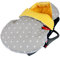 Fußsack SOMMERFUßSACK 90cm Minky Babyschale Kinderwagen Buggy Jogger (6. Gelb + Sterne)