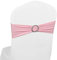 Elastic Stretch Spandex Chair Covers Sashes Bands With Buckle Bows For Wedding Home Party Suppliers Decorations (Baby Pink, 100PCS)