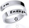 Verstellbare Ringe für Frauen/Männer,Kucheed Inspirierender Ring Schmuck Graviert Ich Bin Genug,Edelstahl Spiralwickel Twist Ring,Ermutigung Geburtstag Abschlussgeschenke für Mädchen Jungen