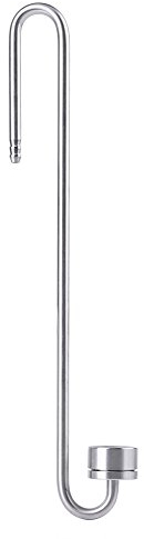 Ejoyous CO2 Diffusor Edelstahl, CO2 anlage Aquarium, Diffusor Zerstäuber CO2 Zerstäuber Blasenzähler mit U-förmigem Verbindungsrohr für Aquarium Pflanzen (25 cm)
