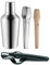 WMF Matroschka Cocktail Set 5-teilig, Barset mit Edelstahl Cocktail Shaker 700ml, Barmaß, Cocktail Sieb, Eiszange und Stößel & Top Tools Zitruspresse manuell 8 cm, Cromargan Edelstahl