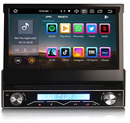 8 cœurs 4Go+64Go Android 14 Autoradio Stéréo GPS Navigator Universal 1 Din DVR Lecteur CD/DVD CarPlay sans Fil Android Auto WiFi DSP RDS 4G Bluetooth 5. 0 Écran Tactile