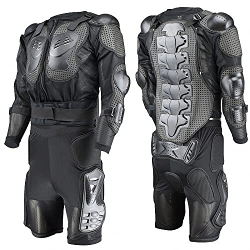MAOTN Herren Cross-Country Motorrad rüstung Anzug Set, brustpanzer MTB + pad Hose, rückenschutz Body Guard,Downhill Protektoren,Motorcross Racing schutzkleidung/beschützer Gear