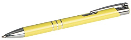 Kugelschreiber aus Metall / Farbe: pastell gelb