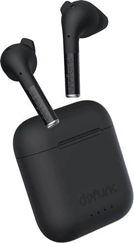 DEFUNC True Talk In-Ear True Wireless Earbuds with ENC Noise Cancelling Mic, 5.2 Bluetooth Headphones, Fast Charging Case, Touch Control, IPX4 Water & Sweat Proof - Black