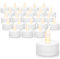 com-four® 24x LED Teelichter mit 6 Stunden Timmer - kinder- und haustierfreundliche Teelichter - batteriebetriebene Kerzen (24 Stück mit Timer)