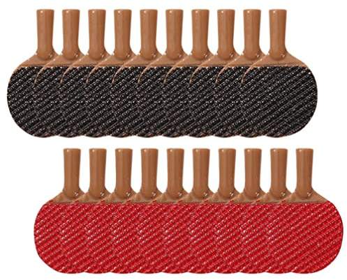 Toyvian Mini Tischtennisschläger Puppenhaus Zubehör 20 Stück Resin Dekoration Schlüsselanhänger DIY Kreative Mini-Pong Rackets