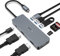 OBERSTER USB-C Docking Station Dual Monitor, 9 in 1 Triple Display USB C HUB with Dual 4K HDMI, VGA, 3 USB, 100W PD, SD/TF Compatible Windows & MacBook Pro