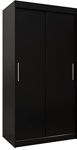 ABIKSMEBLE Armoire Tokyo - Dressing Chambre Adulte - Penderie Vêtement - Garde-Robe 2 Portes Coulissantes
