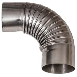 Kolor Rauchrohr Ofenknie Ofenrohr Bogen Abgasrohre Kaminofenrohr 100-150 mm Heizung (Ø 150 Bogen 90 Grad)