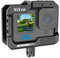 Nitze Aluminiumlegierung KameraKäfig für GoPro Hero 12/11/10/9 Black Action Camera, Vlog Cage Videokäfig mit 2 Cold Shoe für Mikrofon und LED Licht – T-GP01A