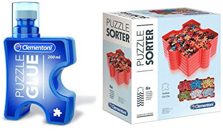 Set de 6 bandejas portapiezas Puzzle Sorter + Pegamento/Conserver
