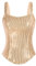 GRACE KARIN Top da donna con paillette, spaghetti, top glitterato, camisole, canotta Sparkle Party CL2230, oro rosa, L