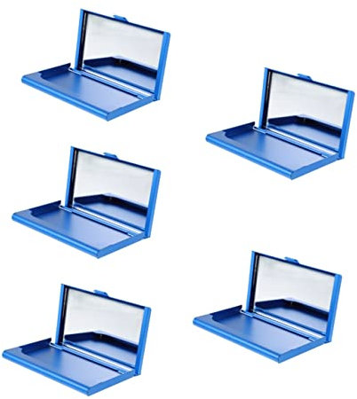 STOBOK 5pièces Porte-Cartes Multifonctionnel avec Miroir Étui Élégant pour Cartes De Visite Et De Crédit Design Compact Aluminium pour Femmes Voyage
