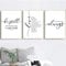 MHLCMG Leinwand Malerei Christliche Bibel Schrift Zitat Bilder Wandkunst Schwarz Weiß Poster Kunstdruck Bild Wand Wohnzimmer Schlafzimmer Dekor Kein Rahmen (3X60X90CM)