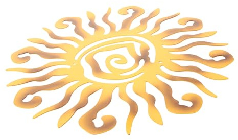 Artibetter Sonnenwanddeko Aus Metall Personalisiertes Kunstornament Für Garten Und Terrasse 11.81X11.81X0.04In Wetterfester Wandanhänger Für Innen- Und Außenbereich Dekorative Eisen-Skulptur