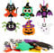 DKINY 12 Halloween Bastelsets Kinder DIY Fledermaus Kürbis Spinne Katzen Eule Geist Mix&Match Kreativsets und Bastelbedarf zum Basteln Kreative Kunsthandwerk mit Moosgummi Anhänger für Jungen Mädchen