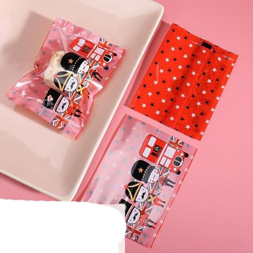 100 teile/los Seife Keks Verpackung Tasche Vier-farbe 4In1 Cartoon schöne Alpaka Zellophan Geschenk Wrap Baby Dusche Party liefert Taschen-4,7x10 cm