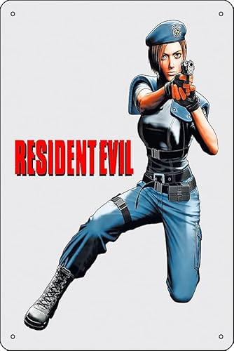 Jill Valentine 1996 Poster, 20,3 x 30,5 cm, lustiges Metall-Blechschild, Spielzimmer, Männerhöhle, Wanddekoration
