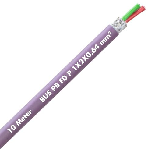 Lapp 10 Meter 2170322 Unitronic BUS PB FD FC Busleitung 1x2x0,64 mm² geschirmt 19-drähtig I hochflexible Schleppkettenleitung I Flammwidrig I Datenkabel Ölbeständig I Bus Kabel für Schleppkette