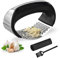 Garlic Press Mincer Ginger Crusher Peeler Squeezer Stainless Steel Garlic Presser Chopper Professional Food Prep Grade Dishwasher Safe Easy to Clean (3Pcs Garlic Presser Set)