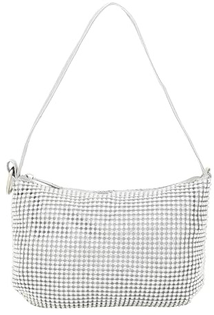 faina Women's Handtasche Clutch, Silber