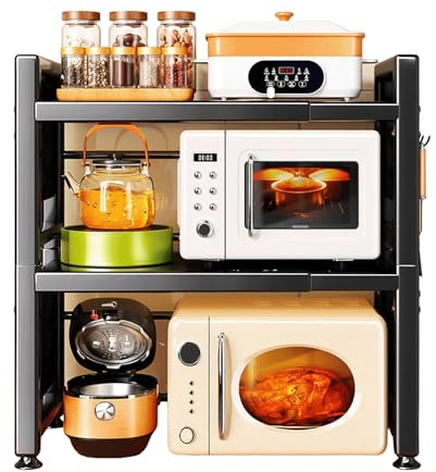 JOYBOS Estantería extensible para microondas de tres alturas