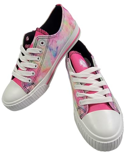 FOCO NFL Damen-Sneaker, Pastellfarben, Batikstoff, niedrig geschnitten, Kansas City Chiefs, 38 EU