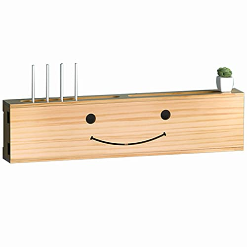 Wandregale Netzwerk-Set-Top-Box-Router-Zäune, WLAN-Router-Aufbewahrungsbox, TV-Buchse in der unteren Reihe, Okklusionsbox, Steckdosen-Abschirmdraht, Abschlussdraht-Box (Farbe: Weiß-B, Größe: 82,5 x