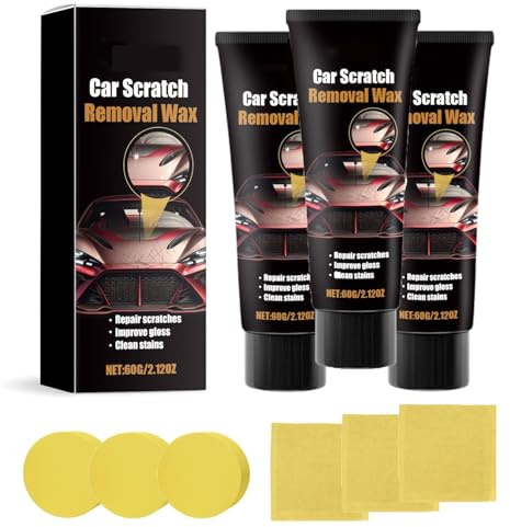 Autokratzer-Reparaturpaste, Auto Kratzer Entferner, Auto Kratzer Reparatur Wachs, Car Scratch Remover Wax, Car Scratch Repair Paste, Autolack Kratzer Entfernen, 60g (3 Stück)