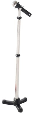 Vaguelly Lot de 3 Microphones Miniatures pour Maison de poupée Design élégant avec Support pour décoration Jouets Objets de Collection pour aménagement paysager et Accessoires pour Enfants