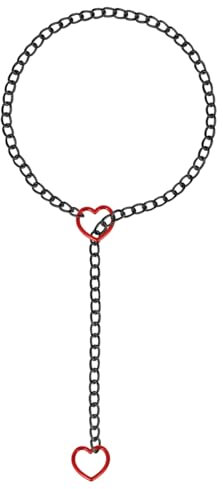 Eigso Unisex Lariat Y Kette Halskette Halsband für Frauen Männer Mode Gothic Rot Herz Ketten Halskette Choker für Frau Mann