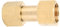Messing-CO2-Tank-zu-Argon-Regler-Adapter, CGA-320-zu-CGA-580-Zylinderadapter, Gold, Nennausgangsdruck: 15 MPa