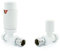 Hot Flow All-White Estuary Straight TRV Thermostatic Radiator Valve (Pair) Includes Straight TRV Body, Wheel Head & Lock Shield for Quick & Easy Temperature Control. Perfect for Energy Saving.