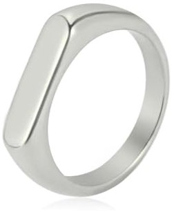 Gu Feng Anello di coppia piatto in acciaio inossidabile lucido in oro 18 carati elegante, semplice e versatile