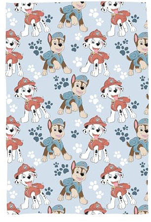 Offiziell lizenzierte Paw Patrol Fleecedecke, superweich, warm, skizzenhaftes Design, Blauer Überwurf mit Marshall und Skye, perfekt für Zuhause, Schlafzimmer, Camping und Übernachtungen