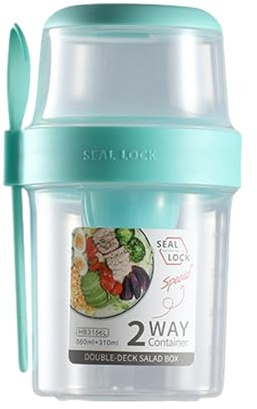 Tarros De Avena Nocturna, 310ml Tarros De Avena Con Tapa Y Cuchara, Overnight Oats Jar, Taza De Cereales Para Llevar, Vasos Reutilizables Para Yogur, Porta Yogurt Y Cereales Para Leche Fruta