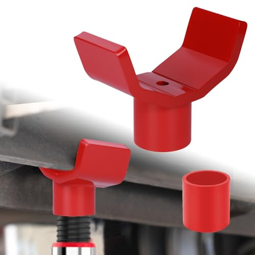 Zuzupord 2-in-1 Bottle Jack Adapter - Universal Steel Adapter for Safe Jack Lift, Fits 1.65-Inch (42mm) or Smaller Bottle Jacks, Works with Round Axles (4.5 Max) & Square Axles (3.5 Max)