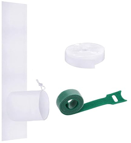 AC Fensterlüftungs-Kit - Einstellbare Fenstertrockner Lüftungs Kit - Sommerwind Stollen Fensterdichtungen mit Befestigungsband und Haken für tragbare Klimageräte u