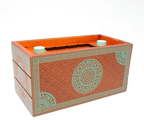 Mayan Puzzle Box by Crux Puzzles - Fun Wooden Puzzle Box With Two Hidden Compartments