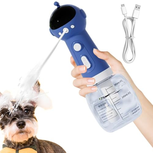 Opdestn Hundeseifensprayer - Haustier Badebürste Mit Seifenspender,Kompakte Schaumsprühflasche Für Waschbecken Dusche Garten Bad Katzenpflege Reinigung